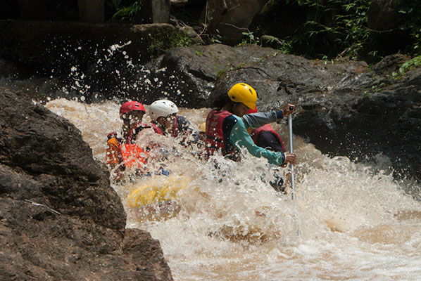 One section of the 5km Krabi White water rafting